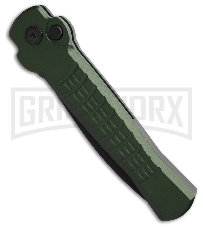 AKC X-treme Ace1 Green Automatic Knife - Black Plain 2 AKC X-treme Ace1 Green Automatic Knife - Black Plain - Image 2