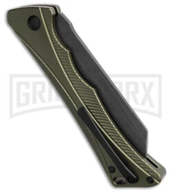 AKC Smarty Green W/Black Bolster Automatic Knife Reverse Tanto - Black SW Plain 5 AKC Smarty Green W/Black Bolster Automatic Knife Reverse Tanto - Black SW Plain -Knife Store AKC Smarty Automatic Knife Green w Black Bolster 3.3in Black Stonewash BHQ 184727 hd side large