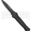 AKC X-treme Ace Black Automatic Knife - Black Plain
