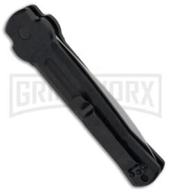 AKC X-treme Ace Black Automatic Knife - Satin Plain -Knife Store AKC X TREME ACE Side Opening Automatic Knife Black Satin BHQ 100386 kp side large