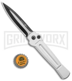 AKC X-treme Ace Silver Automatic Knife - Two Tone 7 AKC X-treme Ace Silver Automatic Knife - Two Tone -Knife Store AKC X Treme Ace Auto Silver TT BHQ 136143 jr bottlecap large