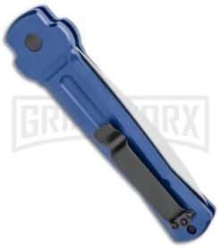 AKC X-treme ACE Blue Automatic Knife - Satin Plain 6 AKC X-treme ACE Blue Automatic Knife - Satin Plain -Knife Store AKC X treme Ace Auto Blue Satin BHQ 105467 jr side large