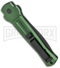 AKC X-treme Ace Green Automatic Knife - Black Two Tone Plain 6 AKC X-treme Ace Green Automatic Knife - Black Two Tone Plain -Knife Store AKC X treme Ace Auto Green Black TT ACE GTT BHQ 136921 jr side large