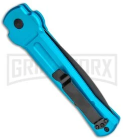 AKC X-treme ACE Light Blue Automatic Knife - Black 6 AKC X-treme ACE Light Blue Automatic Knife - Black -Knife Store AKC X treme Ace Auto Light Blue Black ACE LBLB BHQ 115396 jr side large