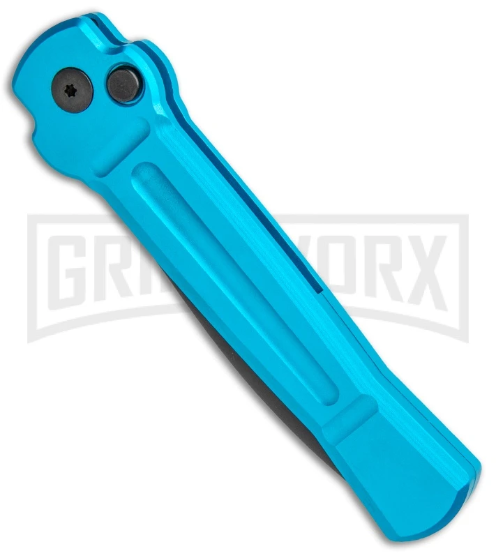 AKC X-treme ACE Light Blue Automatic Knife - Black 2 AKC X-treme ACE Light Blue Automatic Knife - Black - Image 2