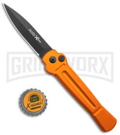 AKC X-treme Ace Automatic Knife - Orange -Knife Store AKC X treme Ace Auto Orange Black BHQ 136123 jr bottlecap large 1