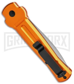 AKC X-treme Ace Orange Automatic Knife - Satin Plain -Knife Store AKC X treme Ace Auto Orange Satin BHQ 136149 jr side large