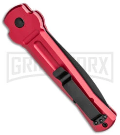 AKC X-treme Ace Red Automatic Knife - Two Tone Plain 6 AKC X-treme Ace Red Automatic Knife - Two Tone Plain -Knife Store AKC X treme Ace Auto Red TT BHQ 143382 jr side large