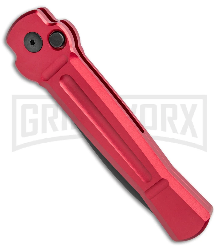AKC X-treme Ace Red Automatic Knife - Two Tone Plain 2 AKC X-treme Ace Red Automatic Knife - Two Tone Plain - Image 2