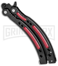 Andux CS Red/Black Balisong Butterfly Trainer - Black Holes 6 Andux CS Red/Black Balisong Butterfly Trainer - Black Holes -Knife Store Andux C S Red Black Balisong Butterfly Trainer Black Holes AB000930 BP 24578 jr side large