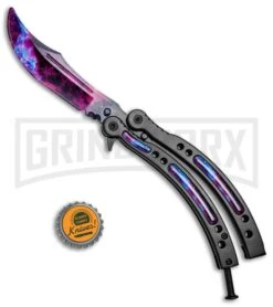 Andux CS Stardust/Black Balisong Butterfly Trainer - Stardust Plain -Knife Store Andux C S Stardust Black Balisong Butterfly Trainer Stardust Plain A0002823 BP 24574 jr bottlecap large 1