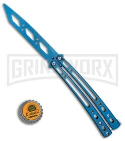 Andux Spectre Blue Balisong Butterfly Trainer - Tanto Blue 7 Andux Spectre Blue Balisong Butterfly Trainer - Tanto Blue -Knife Store Andux Spectre Blue trainer tanto blue BP 24593 er bottlecap large