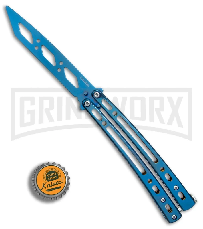 Andux Spectre Blue Balisong Butterfly Trainer - Tanto Blue 4 Andux Spectre Blue Balisong Butterfly Trainer - Tanto Blue - Image 4