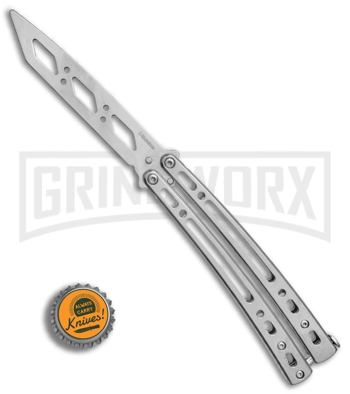 Andux Spectre Balisong Butterfly Trainer - Tanto Satin 4 Andux Spectre Balisong Butterfly Trainer - Tanto Satin - Image 4