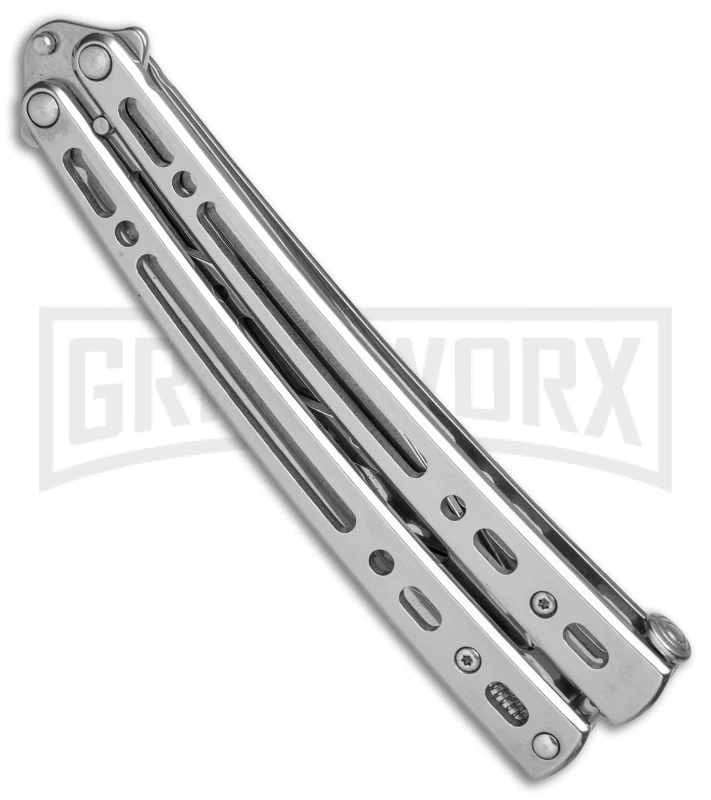 Andux Spectre Balisong Butterfly Trainer - Tanto Satin 2 Andux Spectre Balisong Butterfly Trainer - Tanto Satin - Image 2