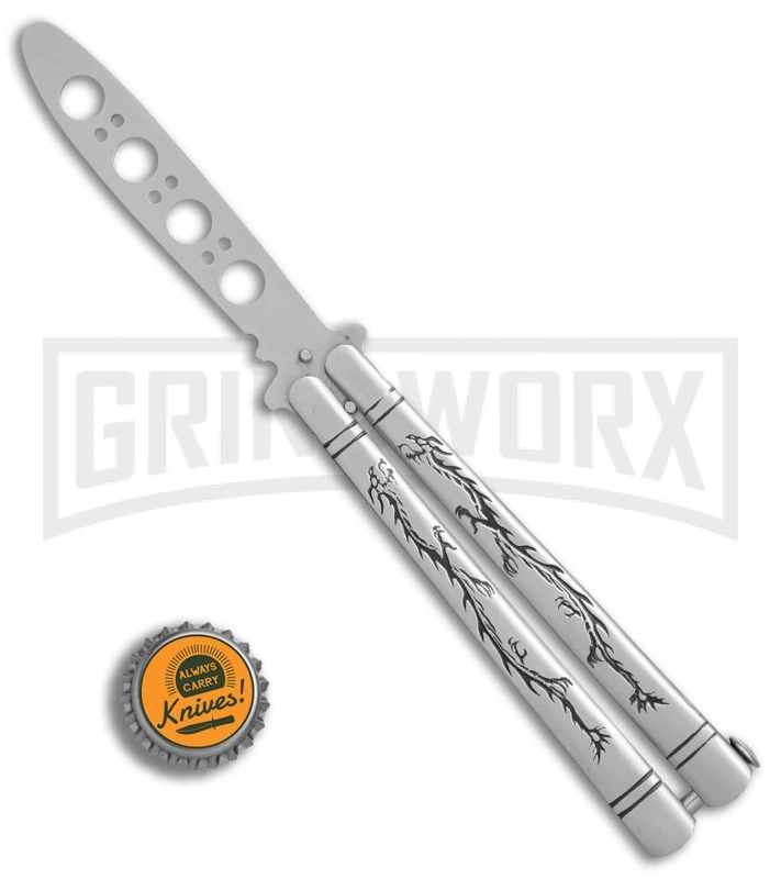 Andux Tarragon Stainless Steel Butterfly Trainer - Satin 4 Andux Tarragon Stainless Steel Butterfly Trainer - Satin - Image 4