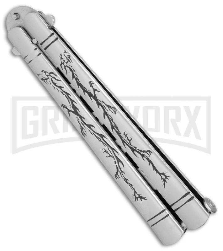 Andux Tarragon Stainless Steel Butterfly Trainer - Satin 2 Andux Tarragon Stainless Steel Butterfly Trainer - Satin - Image 2