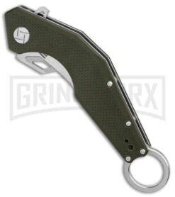 Artisan Cutlery Cobra Green G-10 Folding Knife - Satin Plain -Knife Store Artisan Cutlery Cobra Green G10 Satin BHQ 87227 er spine large