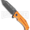 Artisan Cutlery Jungle Orange G-10 Folding Knife - Black Plain
