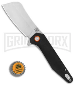 Artisan Cutlery Osprey Smooth Black G-10 Folding Knife - Stonewash Plain -Knife Store Artisan Cutlery Osprey Black G10 SW BHQ 87217 er bottlecap large