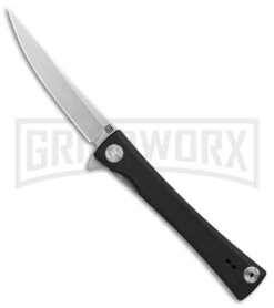 Artisan Cutlery S Waistline Black G-10 Folding Knife - Stonewash Plain