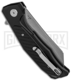 Artisan Cutlery Megahawk Black/Black G-10 Folding Knife - Stonewash Plain -Knife Store Artisan Falcon Wharncliffe LL Black Black G 10 SW ATZ1809PBBK BHQ 87124 jr side large