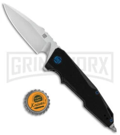 Artisan Cutlery Predator Black G-10 Folding Knife - Stonewash Plain -Knife Store Artisan Predator Black G 10 D2 1706PBK BHQ 85013 jr bottlecap large