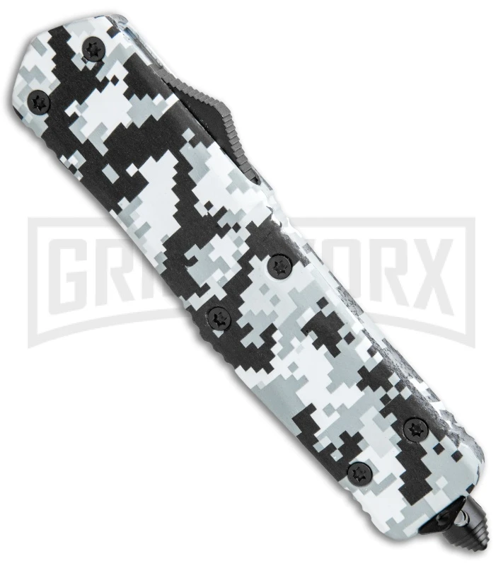 Atomic Lance OTF Automatic Knife White Camo - Two Tone Drop Point 2 Atomic Lance OTF Automatic Knife White Camo - Two Tone Drop Point - Image 2