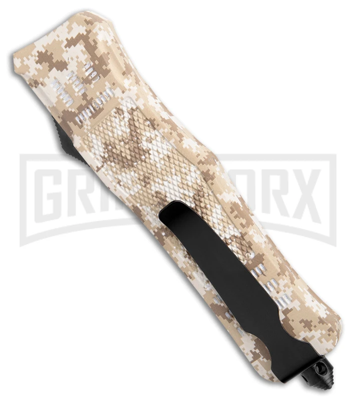 Atomic Defender Large OTF Automatic Knife Tan Digi Camo - Two Tone Drop Point 3 Atomic Defender Large OTF Automatic Knife Tan Digi Camo - Two Tone Drop Point - Image 3