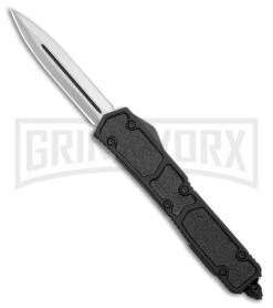 Atomic Slim Dagger Black OTF Automatic Knife - (3.4" Satin)