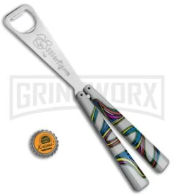 BB Barfly Abstract Wave Bottle Opener Butterfly Trainer -Knife Store BB Barfly Bottle Opener Butterfly Trainer Abstract Wave BHQ 82967 jr bottlecap large 1