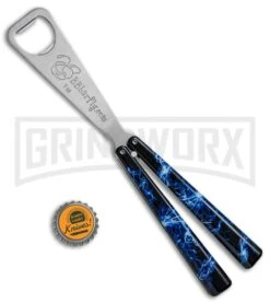 BB Barfly Lightning Storm Bottle Opener Butterfly Trainer -Knife Store BB Barfly Bottle Opener Butterfly Trainer Lightning Storm BHQ 79859 jr bottlecap large