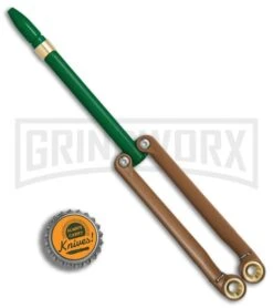 BaliYo By Spyderco Butterfly Pen Flipper Green/Brown -Knife Store BaliYo by Spyderco Butterfly Pen Fisher Space Pen Green Brown USA Made BHQ 71877 er bottlecap large