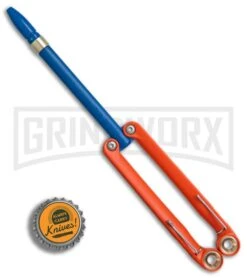 BaliYo By Spyderco Butterfly Pen Flipper Orange/Blue 8 BaliYo By Spyderco Butterfly Pen Flipper Orange/Blue -Knife Store BaliYo by Spyderco Butterfly Pen Fisher Space Pen Orange Blue USA Made BHQ 71880 er bottlecap large