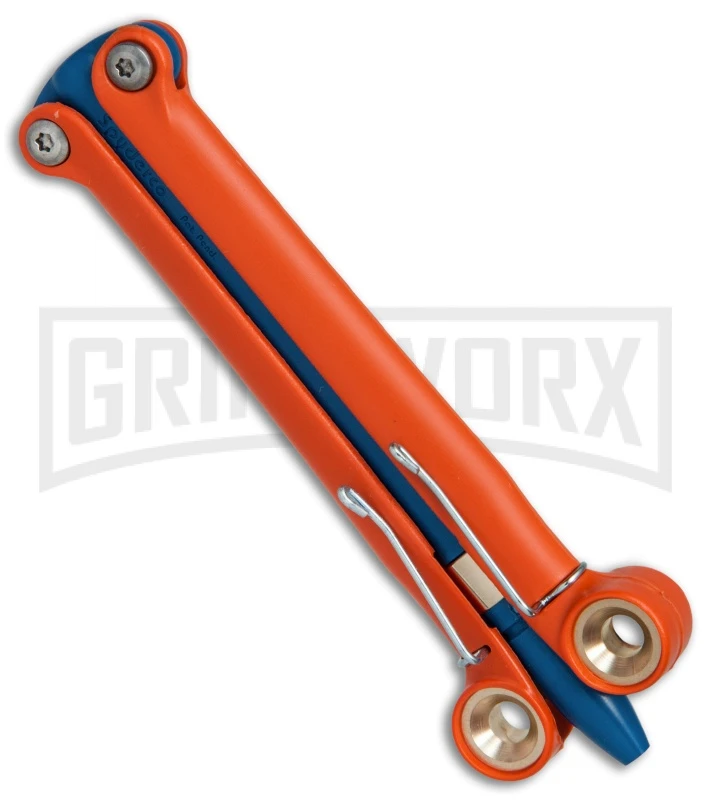 BaliYo By Spyderco Butterfly Pen Flipper Orange/Blue 2 BaliYo By Spyderco Butterfly Pen Flipper Orange/Blue - Image 2