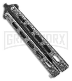 Bear And Son Knives 114 Large Balisong Butterfly Knife - Damascus Tanto 7 Bear And Son Knives 114 Large Balisong Butterfly Knife - Damascus Tanto -Knife Store Bear Butterfly Knife Large Tanto Damascus Blade 4in Plain BHQ 0887 hd side large