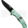 Bear Edge Brisk 2.0 Pocket Knife Teal Realtree Edge Camo - Black Plain