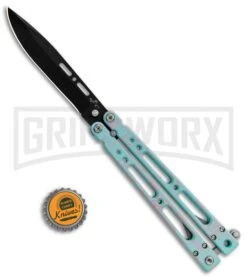 Bear Ops Bear Song IV Cyan Speckle Blue Butterfly Knife - Black -Knife Store Bear Ops Bear Song IV Butterfly Cyan Speckle Blue Black B 400 AICY B BHQ 83465 jr bottlecap large