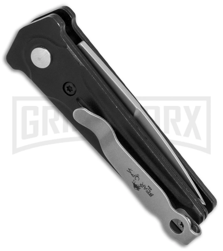 Bear Ops Black Bold Action III Mini Automatic Knife - Gray Plain 2 Bear Ops Black Bold Action III Mini Automatic Knife - Gray Plain - Image 2