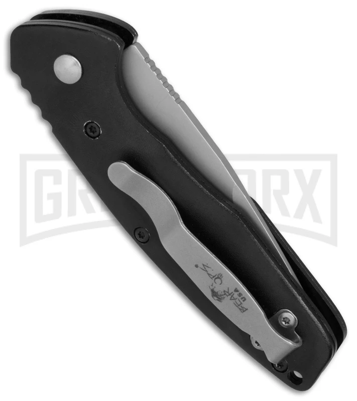 Bear OPS Bold Action XBlack Aluminium Automatic Knife- Bead Blast Plain 2 Bear OPS Bold Action XBlack Aluminium Automatic Knife- Bead Blast Plain - Image 2