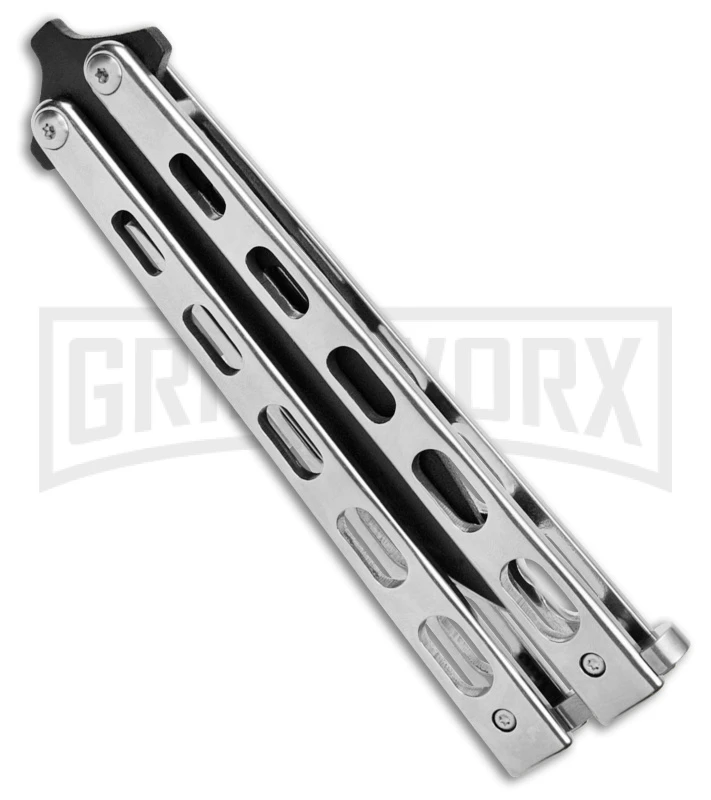 Bear & Son Knives 15 Stainless Steel Butterfly Knife - Spear Point Black Plain 2 Bear & Son Knives 15 Stainless Steel Butterfly Knife - Spear Point Black Plain - Image 2