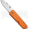 Bear & Son 110 Orange Slip Joint Pocket Knife - Satin Plain