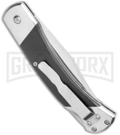 Bear And Son Black G-10 Automatic Lockback Knife - Satin Plain GA97 7 Bear And Son Black G-10 Automatic Lockback Knife - Satin Plain GA97 -Knife Store Bear and Son Auto LB Black G 10 Satin GA97 BHQ 120902 jr side large