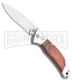 Bear And Son Rosewood Automatic Lockback Knife- Satin Plain
