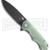 Bestech Knives Airstream Jade Liner Lock Knife Black Stonewash Plain