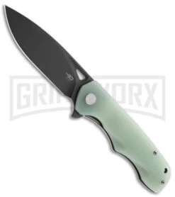 Bestech Knives Airstream Jade Liner Lock Knife Black Stonewash Plain