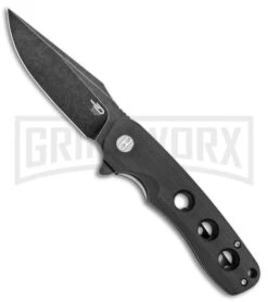 Bestech Knives Arctic Liner Lock Knife Black G-10 - Black Stonewash Plain