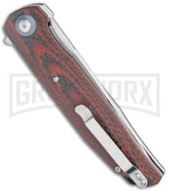 Bestech Knives Ascot Red/CF Liner Lock Knife - Satin Plain 6 Bestech Knives Ascot Red/CF Liner Lock Knife - Satin Plain -Knife Store Bestech Knives Ascot LL Red CF G 10 Satin BG19F BHQ 120878 jr side large