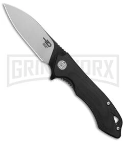 Bestech Knives Beluga Black Liner Lock Knife - Two Tone Plain