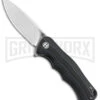 Bestech Knives Bobcat Black/Blue G-10 Folding Knife - Satin Plain